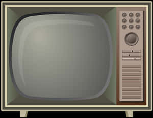 Vintage Television Illustration PNG image with transparent background