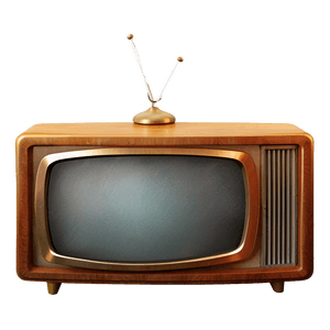 Vintage Television Screen PNG wgh PNG