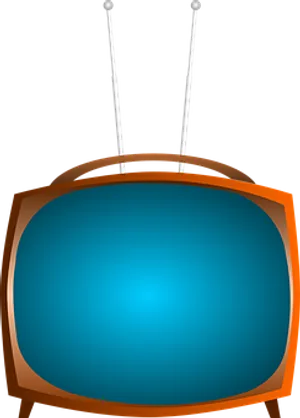 Vintage Television Vector Illustration PNG Image