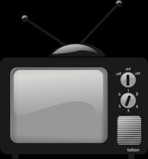 Vintage Television Vector Illustration PNG image with transparent background