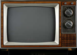Vintage Television Wooden Cabinet PNG image with transparent background
