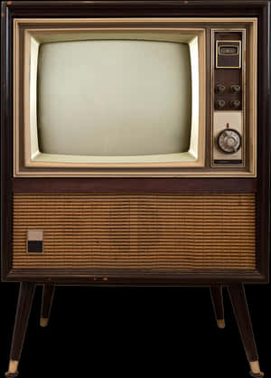 Vintage Televisionon Stand PNG image with transparent background
