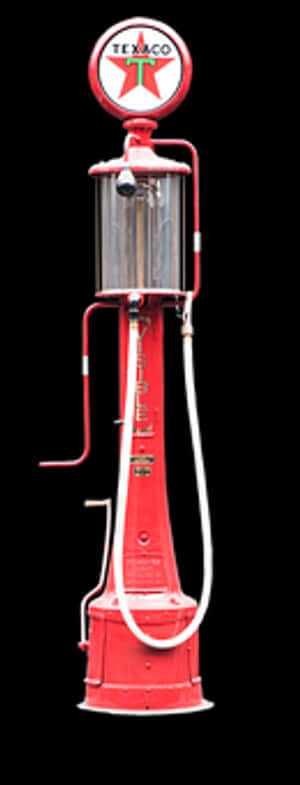 Vintage Texaco Gas Pump PNG with transparent background