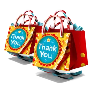 Vintage Thank You Bag Illustration Png Thd PNG Image