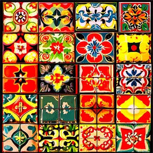 Vintage Tiles Pattern Png 90 PNG Image