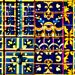 Vintage Tiles Pattern PNG scg PNG with transparent background