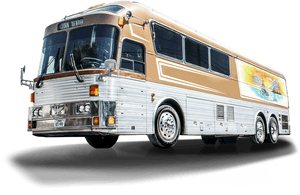 Vintage Tour Bus Classic Design PNG image with transparent background