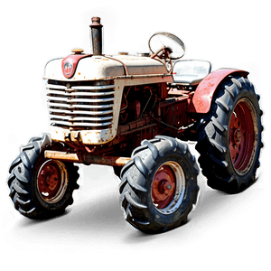 Vintage Tractor on Farm PNG utn68 PNG