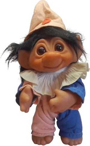 Norfin Clown Troll Dam Made In Denmark - Troll Doll, HD Png Download PNG image with transparent background