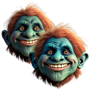 Vintage Troll Faces Artwork Png 12 PNG Image