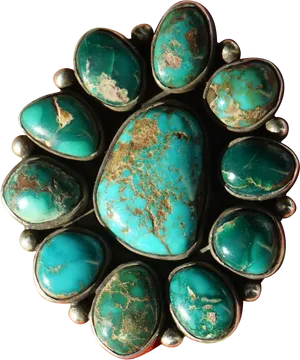 Vintage Turquoise Jewelry Piece PNG Image