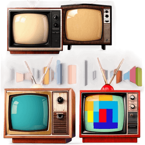 Vintage TV Set PNG bob PNG image with transparent background