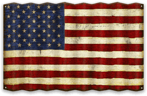 Vintage Usa Flag Png - Iowa Corrugated Sign, Transparent Png PNG image with transparent background