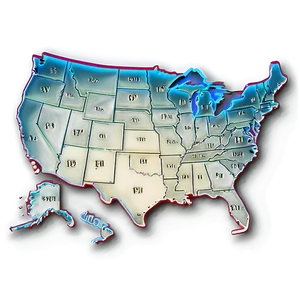 Vintage Usa Map Png Tey PNG Image