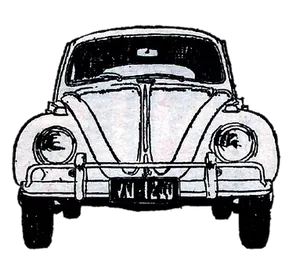 Vintage Volkswagen Beetle Illustration PNG Image