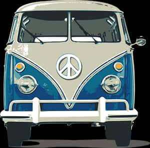 Vintage Volkswagen Bus Illustration PNG image with transparent background