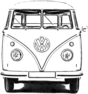 Van Group Type Car Volkswagen Free Photo Png Clipart - Volkswagen Van Front View, Transparent Png PNG image with transparent background