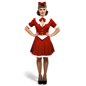 Vintage Waitress Outfit Png Qop PNG Image