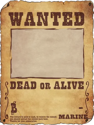 Vintage Wanted Poster Template PNG Image