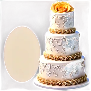 Vintage Wedding Cake Design Png Hcb PNG Image