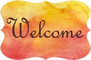 Vintage Welcome Sign PNG Image