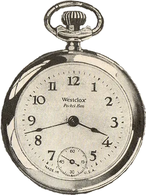 Vintage Westclox Pocket Ben Watch PNG Image