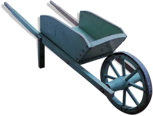 Vintage Wheelbarrow Isolated PNG Image