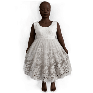 Vintage White Lace Dress PNG tqr77 PNG