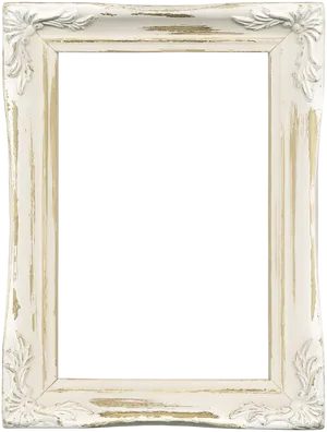 Vintage White Photo Frame PNG Image