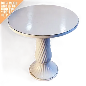 Vintage White Table Png Oma5 PNG Image