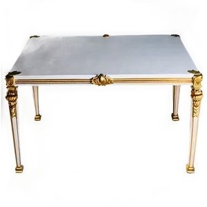 Vintage White Table Png Vok27 PNG Image