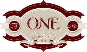 Vintage Wine Label Merlot2012 PNG Image