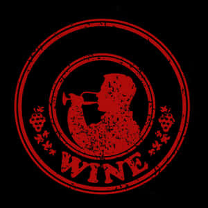 Vintage Wine Stamp Graphic PNG image with transparent background