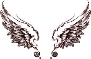 Wings Tattoo Png Image File - Danish Zehen Tattoo Design Png, Transparent Png PNG image with transparent background