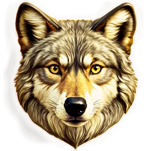 Vintage Wolf Face Sketch Png 06292024 PNG Image