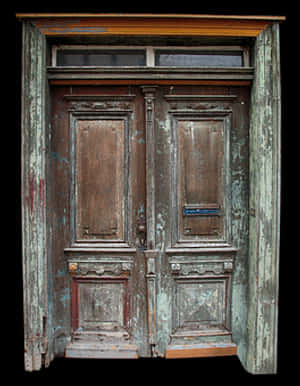 Vintage Wooden Door Texture PNG image with transparent background
