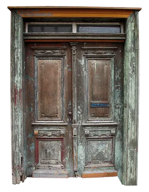 Vintage Wooden Door Texture PNG Image