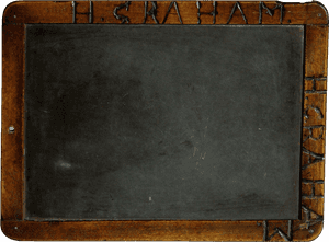 Antique English 19th Century School Chalkboard - Slate Chalkboard Png PNG image with transparent background