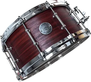 Vintage Wooden Snare Drum PNG Image