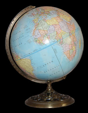 Vintage World Globeon Stand PNG image with transparent background