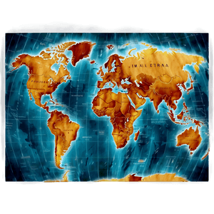 Vintage World Map PNG kck55 PNG image with transparent background