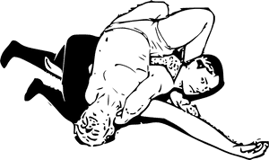 Vintage Wrestling Hold Clip Arts - Вольная Борьба Черно Белый Вектор, HD Png Download PNG image with transparent background