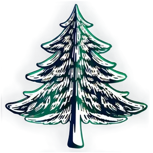 Vintage Xmas Tree Style Png 06292024 PNG Image