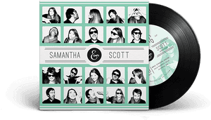 Wedding Vinyl Record Invitation Mockup - Wedding Invitations Music Theme, HD Png Download PNG image with transparent background