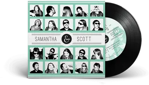 Vinyl Record Wedding Invitation PNG Image