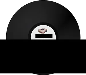 Vinyl Recordwith Censored Label PNG Image