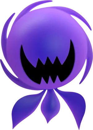 Violet Creature Cartoon Graphic PNG Image