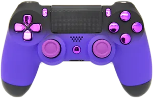 Violet Game Controller Isolated PNG Image