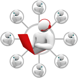 Virtual Customer Support Network.png PNG Image