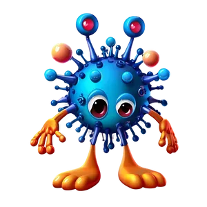 Virus Cartoon Character Png Cnb80 PNG Image